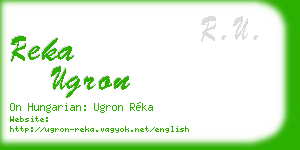 reka ugron business card